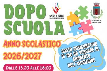 Servizio di doposcuola – Anno scolastico 2026/2027